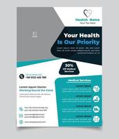 Editable Health or Medical Service Privide Flyer Vector Template, Can USE Your Photo