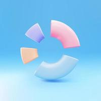 Circle diagram, four parts pie chart. Business, financial report, presentation, statistics, data analytics, optimization. Vector illustration.