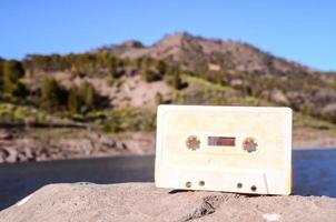 Cassette tape on the ground photo