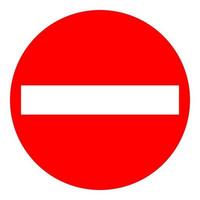 vector traffic sign no entry