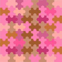 pink seamless pattern with puzzle background vector