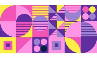 Abstract vector geometric pattern, background design in Bauhaus style, for web design, landing page, cover, business card, invitation, poster.