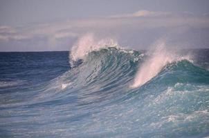 enormes olas del mar foto