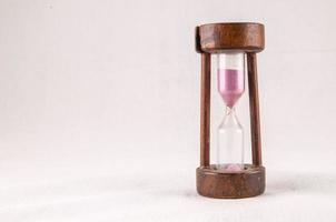 Isolated hourglass on white background photo