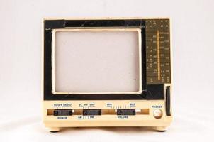 Vintage TV on white background photo