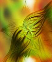 Golden Soft Organic Background Digital Rendering photo