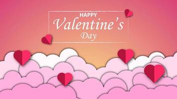 Valentine background with hearth. Vector illustration