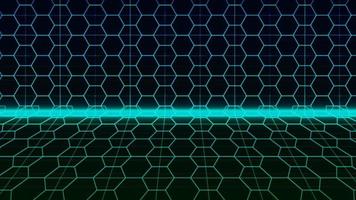 Geometric 3d hexagon technology background. Vector illustration