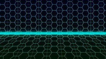 Geometric 3d hexagon technology background. Vector illustration