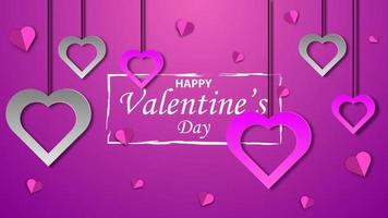 Valentine background with hearth. Vector illustration