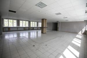 Empty large corridor in an office building. photo