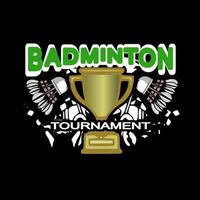 vector de diseño de logotipo de bádminton. icono del campeonato de bádminton