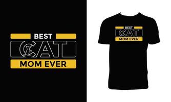 diseño de camiseta de vector de tipografía de gato