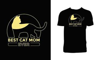 diseño de camiseta y ropa de gato vector