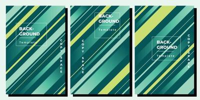 Geometric background template set copy space for poster, flyer, booklet, brochure, leaflet, or pamphlet. Colorful lines background design. vector