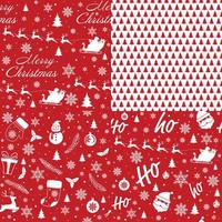 4 Christmas Pattern Template Design vector