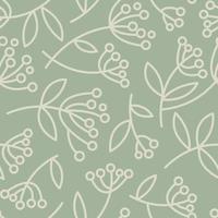 Seamless vector pattern with leaves and branches. Floral endless pattern. Textile, fabric, wrapping paper design.