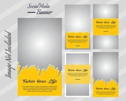Social media stories templates pack with abstract square puzzle for fashion mega big sale. Modern elegant sales and discount promotions. Design backgrounds for social networks stories