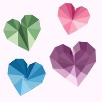 Crystal heart for valentine's day vector