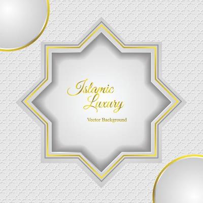 islamic luxury  white background vector illustration