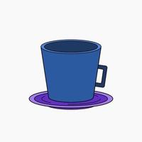 taza de imágenes prediseñadas ilustración vectorial para decoraciones de diseño. ilustración del tema del hogar. vector