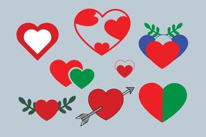 diseño de formas de corazón de vector libre