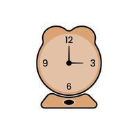 reloj de mesa de amor, vector de reloj con icono de amor