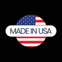 Made in USA icon vector, United State of America flag vector