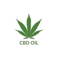 logotipo de hojas de cbd para diseño de plantilla de etiqueta de aceite de cbd vector