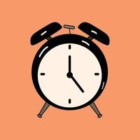 vector de relojes de mesa, reloj de mesa de alarma, icono de reloj de mesa con campana