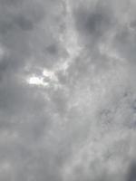 Dark sky with clouds during the day on Lombok island, Indonesia photo