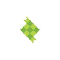 Ketupat, traditional food. Pixel art icon illustration vector