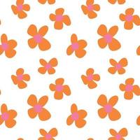 Hand drawn abstract ditsy flowers seamless pattern. Repeating floral vector pattern.