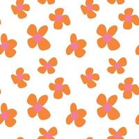 Hand drawn abstract ditsy flowers seamless pattern. Repeating floral vector pattern.