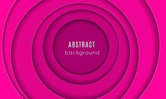 Pink background. Abstract round smooth color composition made of paper. Paper cut. Vector illustration