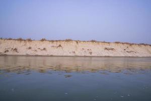 Padma River Bluewater and sand island with blue sky  beautiful  landscape view photo