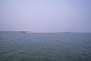 Padma River Bluewater and sand island with blue sky  beautiful  landscape view photo