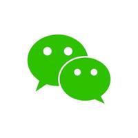 logo de wechat, icono de wechat vector gratis