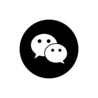 logo de wechat, icono de wechat vector gratis