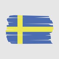 Sweden Flag Brush vector