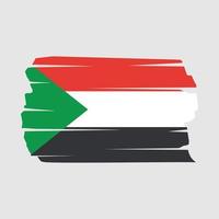 Sudan Flag Brush vector