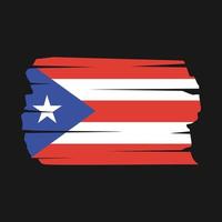 cepillo de bandera de puerto rico vector