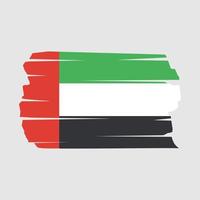 cepillo de la bandera de los emiratos árabes unidos vector