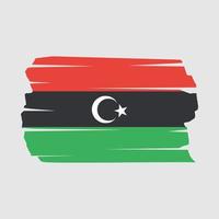 pincel de bandera de libia vector