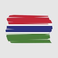 Gambia Flag Brush vector