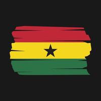 Ghana Flag Brush vector