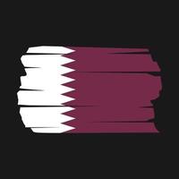 Qatar Flag Brush vector