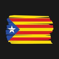 cepillo de la bandera de cataluña vector