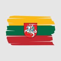 Lithuania Flag Brush vector