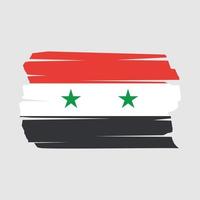 pincel de bandera de siria vector